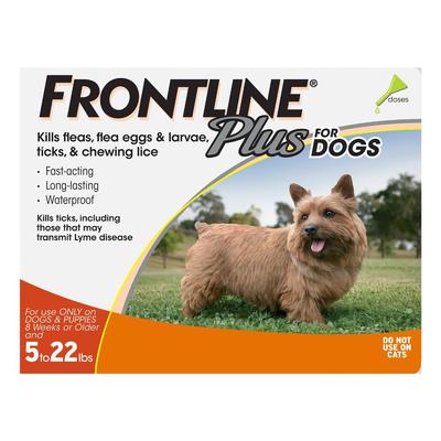 Frontline Plus For Small Dogs Up To 22lbs (Orange) 6 Doses