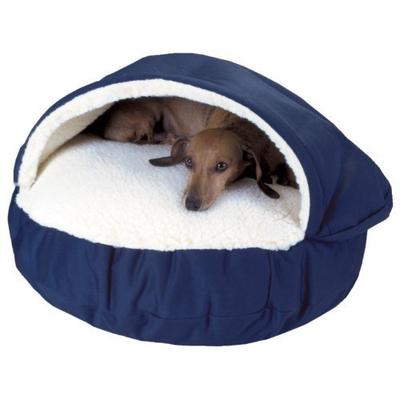 Cozy Cave Hooded Dog Bed Color: Navy, Size: Small (25" L x 25" W)