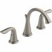 Delta Lahara Widespread Bathroom Faucet 3 Hole, 2-handle Bathroom Sink Faucet w/ Drain Assembly in Gray | 15.98 W in | Wayfair 3538-MPU-DST