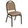 National Public Seating 9201-M Dome Style Stack Chair with 2&quot; Padded Seat, Mocha Metal Frame, and French Beige Vinyl Upholstery