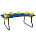 Toddler Tables Kid's 6 Seat Activity/Feeding Table Laminate in Blue | 27 H in | Wayfair TT6-RB-YL-STD