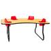 Toddler Tables Kid's 4 Seat Activity/Feeding Table Laminate/Metal | 27 H in | Wayfair TT4-FM-RD-STD