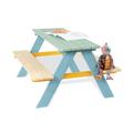 PINOLINO Kindersitzgarnitur Nicki für 4, aus massivem Holz, 2 Bänke mit 1 Tisch, empfohlen für Kinder ab 2 Jahren, bunt