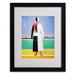 Trademark Fine Art "Woman w/ Rake 1928-32" by Kazimir Malevich Framed Painting Print Canvas | 14 H x 11 W x 0.5 D in | Wayfair BL01252-B1114MF