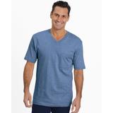 Blair Men's John Blair Everyday Jersey Knit Short-Sleeve Pocket V-Neck Tee - Blue - MED