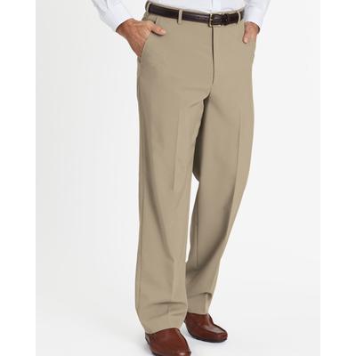 Blair Men's John Blair Signature Relaxed-Fit Plain-Front Dress Pants - Tan - 40