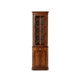 Theodore Alexander Essential Georgian England Lighted Corner China Cabinet Wood/Glass in Brown/Red | 82.75 H x 24.25 W x 14.25 D in | Wayfair
