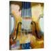 ArtWall 'Violin' by Michael Creese Painting Print on Wrapped Canvas in White | 48 H x 36 W x 2 D in | Wayfair Creese-046-48x36-w