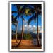 ArtWall 'Hanalei Bay Palms' by Kathy Yates Photographic Print on Rolled Canvas in Blue/Brown | 22 H x 16 W x 0.1 D in | Wayfair Kyates54-12x18