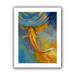 ArtWall Butterfly Koi by Michael Creese Painting Print on Rolled Canvas in Blue/Orange | 28 H x 22 W x 0.1 D in | Wayfair Creese-005-24x18