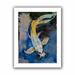 ArtWall 'Dragon Koi' by Michael Creese Print of Painting on Rolled Canvas Metal in Blue/Yellow | 52 H x 40 W x 0.1 D in | Wayfair Creese-010-48x36