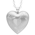 Alexander Castle 925 Sterling Silver Locket Necklace for Women Girls - 4 photos - 24mm x 24mm Butterfly Heart Locket with 18" Silver Chain & Jewellery Gift Box