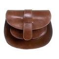 Genuine leather saddle style handbag, shoulder bag, cross-body bag