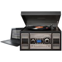 Crosley Memory Master II CD Recorder Turntable, Color: Black (CR2413-BK)