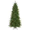 Vickerman 20921 - 7.5' x 45" Artificial Camdon Fir Slim 650 Frosted Multi-Color Italian LED Lights Christmas Tree (A860877LED)