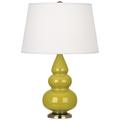 Robert Abbey 24 1/2" Triple Gourd Citron Green Ceramic Table Lamp