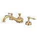 Kingston Brass Roman Double Handle Deck Mounted Roman Tub Faucet Trim, Ceramic in Yellow | 6.63 H in | Wayfair KS3332TL