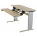 Populas Furniture Infinity Height Adjustable Training Table w/ Modesty Panel Metal in Gray/Black | 24 H x 60 W x 30 D in | Wayfair IN 601416 BL-L6