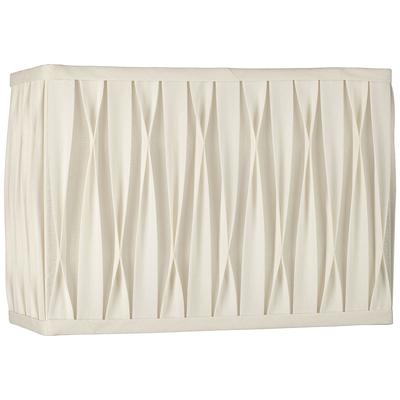 White Pinched Pleat Rectangle Shade 14/7x14/7x10 (...
