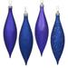 Vickerman 19504 - 5.5" Cobalt Shiny Matte Glitter Sequin Drop Christmas Tree Ornament (8 pack) (N500122)