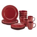 Rachael Ray Cucina Dinnerware Set, 16 Piece Ceramic/Earthenware/Stoneware in Red | Wayfair 55096