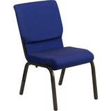 Blue Patterned Stacking Church Chair-Gold Vein Finish screenshot. Chairs directory of Office Furniture.