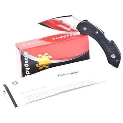 Spyderco C28PBK2 Knife Dragonfly2, Black FRN Handle, Plain