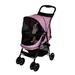 Happy Trails No-Zip Pink Diamond Pet Stroller, For pets up to 30 lbs., Black