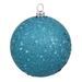 Vickerman 34918 - 4" Turquoise Sequin Ball Christmas Tree Ornament (6 pack) (N591012DQ)