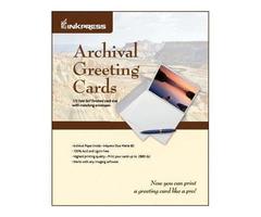 Inkpress Archival Greeting Cards 7x10" Scored Greeting Card Paper, 100 Sheets