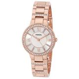 Fossil Womens Es3284 Virginia Rose Goldtone Watch screenshot. Watches directory of Jewelry.