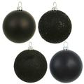 Vickerman 16366 - 3" Black Matte Shiny Sequin Glitter Ball Christmas Tree Ornament (16 pack) (N590817)