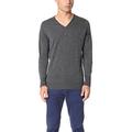 John Smedley Men's Bobby V-Neck Jumper, Grey (Charcoal), X-Large