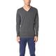 John Smedley Men's Bobby V-Neck Jumper, Grey (Charcoal), X-Large