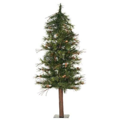 Vickerman 11709 - 3' x 24" Artificial Mixed Country Alpine with Pine Cones and Grapevines Christmas Tree (A801930)