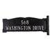 Montague Metal Products Inc. 2-Line Address Post Metal in Black | 4.75 H x 14.75 W x 0.32 D in | Wayfair CPS-2