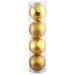 Vickerman 35397 - 12" Gold Shiny Matte Glitter Sequin Ball Christmas Tree Ornament (4 pack) (N593008DA)