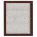 AARCO Outdoor Enclosed Wall Mounted Bulletin Board Vinyl/Metal in White/Brown | 36 H x 30 W x 2 D in | Wayfair ODCCWW3630R