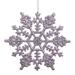 Vickerman 21457 - 4" Lavender Glitter Snowflake Christmas Tree Ornament (24 pack) (M101436)