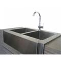 eModern Decor CozyBlock 36" L x 25" W Double Basin Farmhouse/Apron Kitchen Sink w/ Accessories in Gray | 10 H x 36 W x 25.25 D in | Wayfair