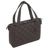 Vanity Quilted Patent Tote for 16.1 Notebook - Espresso