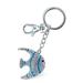 Puzzled Blue Angel Fish Sparkling Charm Elegant Keychain