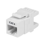 StarTech.com 180? Cat 6 Keystone Jack - RJ45 Ethernet Cat6 Wall Jack White - 110 Type