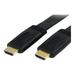 StarTech.com HDMIMM6FL 6 ft. Black Flat High Speed HDMI Cable with Ethernet Male to Male