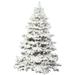 Vickerman 31004 - 4.5' x 44" Artificial Flocked Alaskan 300 Multi-Color Italian LED Lights Christmas Tree (A806347LED)