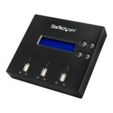 StarTech.com Standalone 1 to 2 USB Flash Drive Duplicator / Cloner / Eraser Multiple USB Thumb Drive Copier / Sanitizer System File / Sector-by-Sector Copy 1.5 GB/min 3-Pass Erase LCD