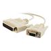 C2G 03019 DB25 Male to DB9 Female Serial RS232 Null Modem Cable Beige (6 Feet 1.82 Meters)