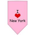 I Heart New York Screen Print Bandana Light Pink Small