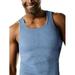 Hanes Men's ComfortSoft Tagless White Tanks, 3 Pack, Grey/Black, M