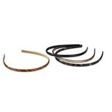 Scunci Comfort Plastic Thin Fashion Headbands Hold Hair Back All Day in Neutral Colors 4ct